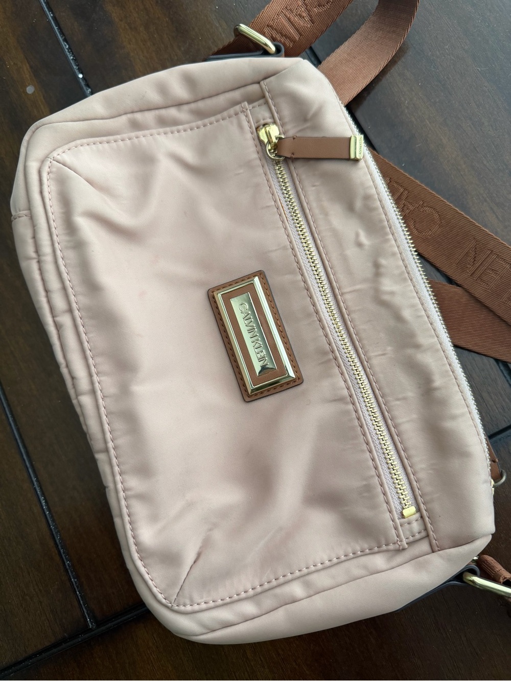 Calvin Klein Beige Nylon Interior Crossbody - Picture 1 of 4